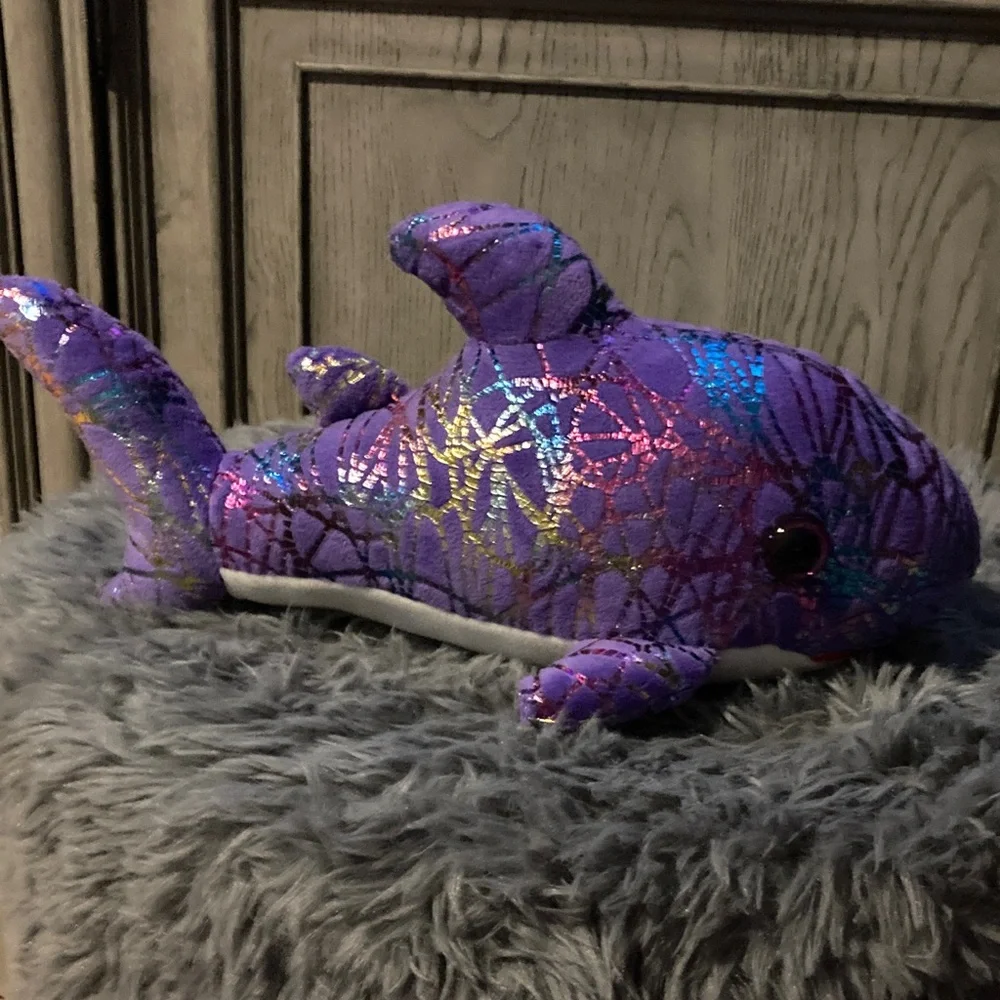 Kellytoy Sparkling Purple Fish Plush